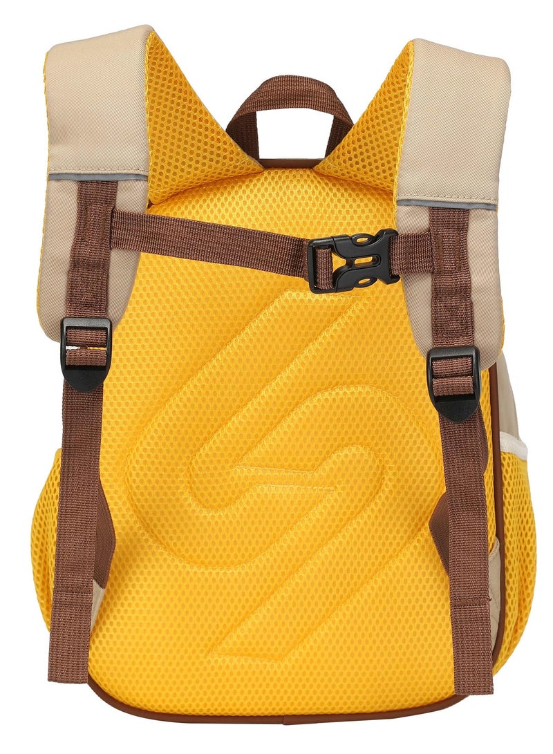 SUN EIGHT Children’s Backpack Water Resistant Light Weight Cute Puppy Cartoon Bag for Preschool Girls and Boys, SE22207, Khaki - Image 4